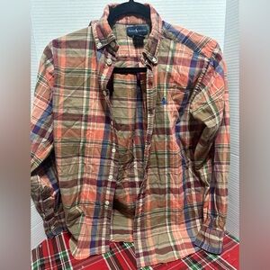Ralph Lauren Boys Plaid Button-Up Shirt Ralph Lauren Boy Size Medium (Boys)